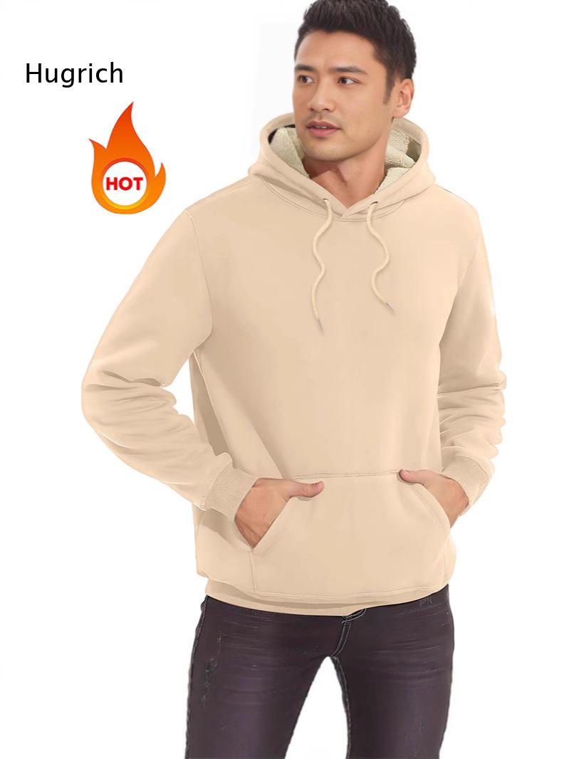 Men Sherpa Lined Hoodie Drawst - Sherpa Hoodie Fleece review and price