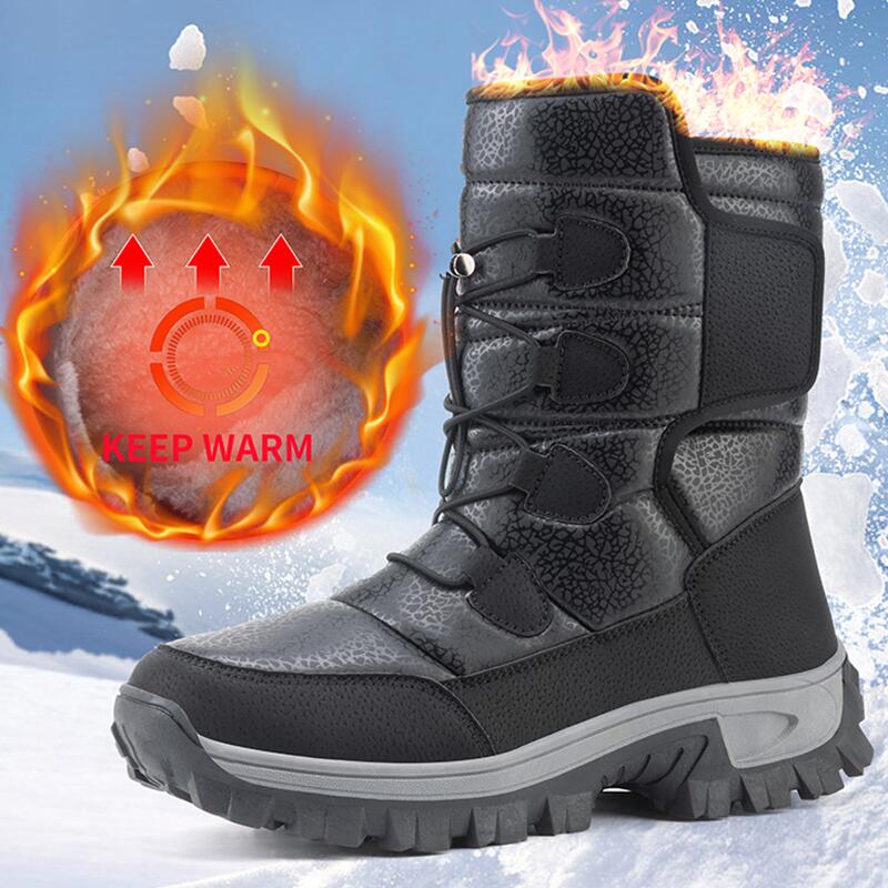 New Warm Men Plush Snow Boots  - Waterproof Winter Boot review and price