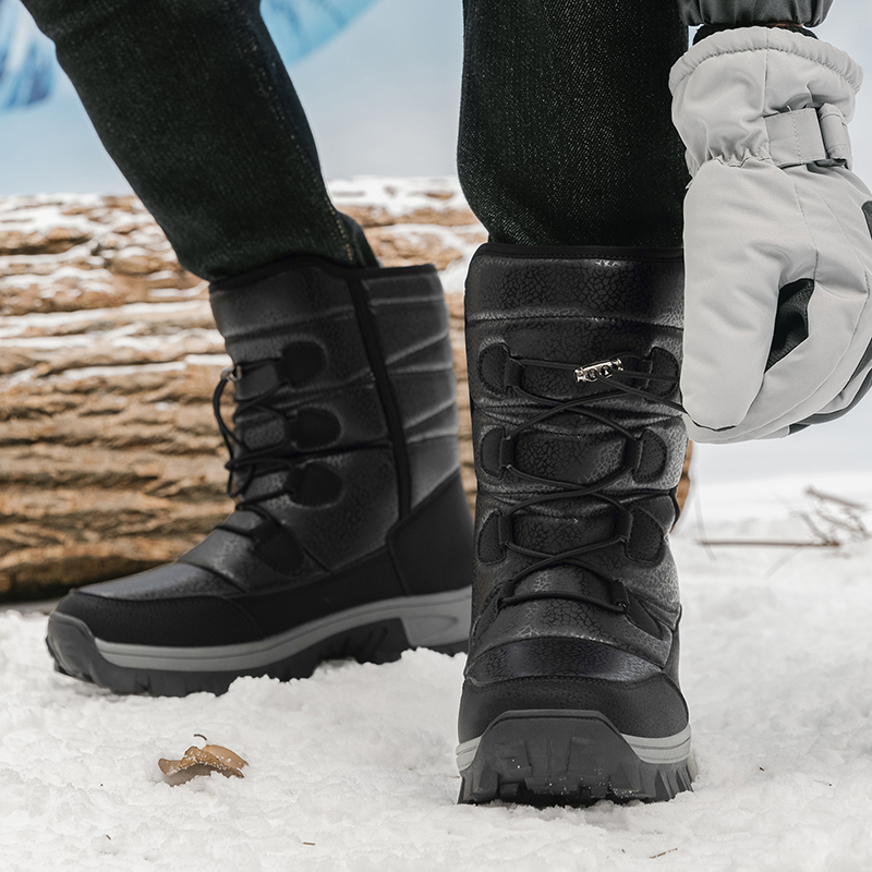New Warm Men Plush Snow Boots  - Waterproof Winter Boot review and price